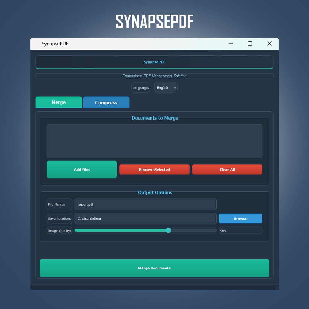 Professional PDF Merge and Compression System